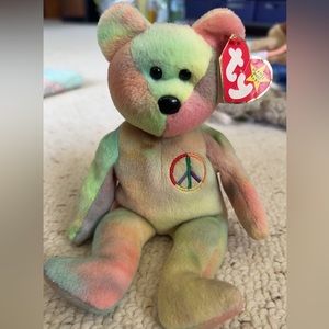 Rare peace beanie babie
